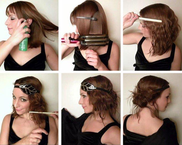 Прическа в стиле кабаре - Прически на Новый год 2021 на короткие волосы