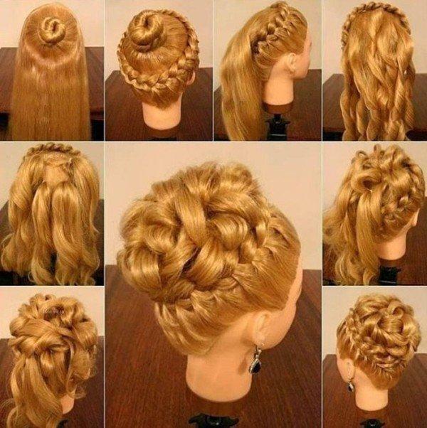 Высокая прическа из локонов - Прически на Новый год 2021 на длинные волосы