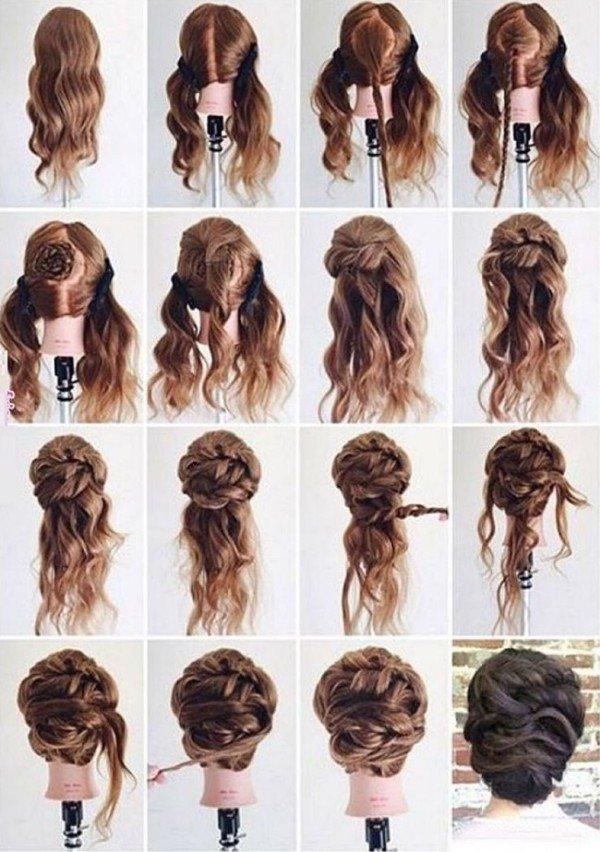 Необычное плетение на косичку - Прически на Новый год 2021 на длинные волосы