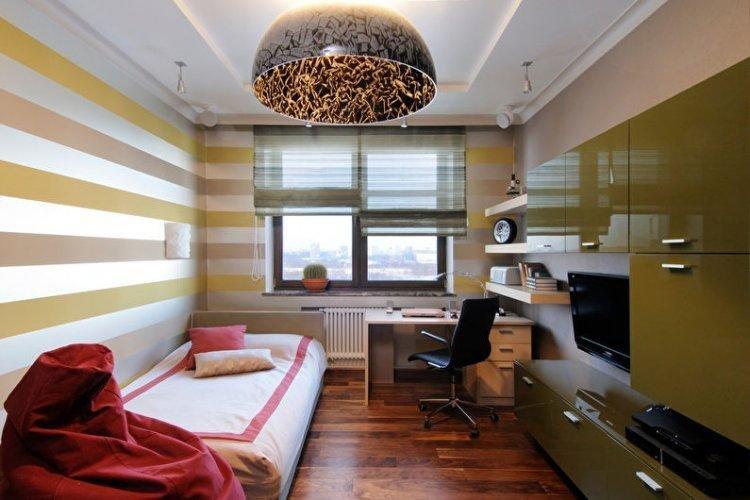 Прямоугольная детская комната – дизайн интерьера фото