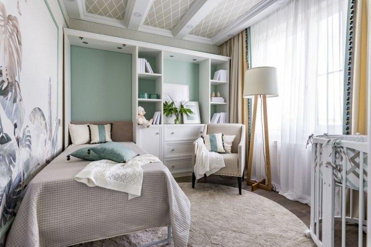 Прямоугольная детская комната – дизайн интерьера фото