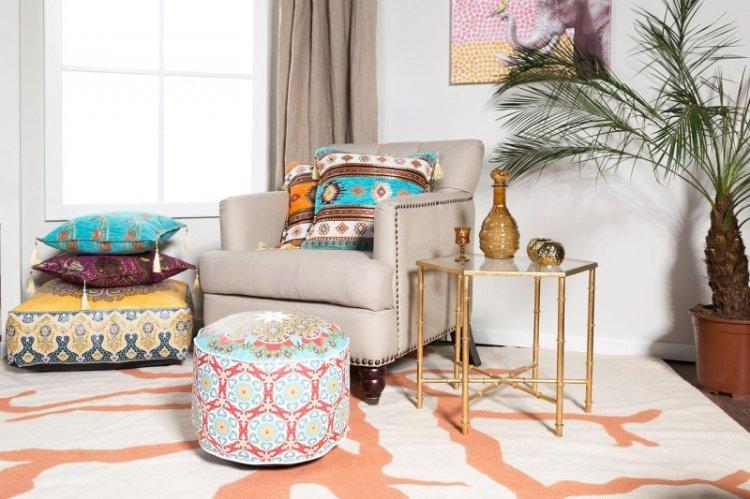 Пуфик с орнаментом своими руками - как сделать