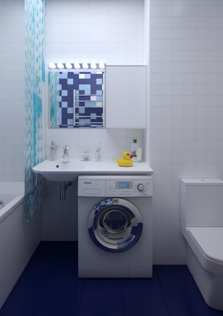 Раковина над стиральной машиной - фото