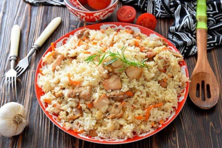 Плов с курицей и овощами - Рецепты для мультиварки