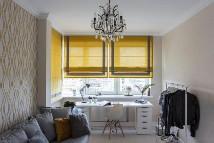 Римские шторы в стиле минимализм