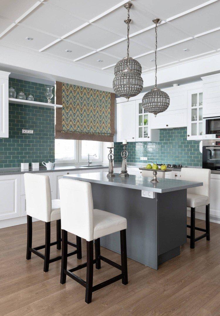 Римские шторы на кухне - дизайн интерьера фото