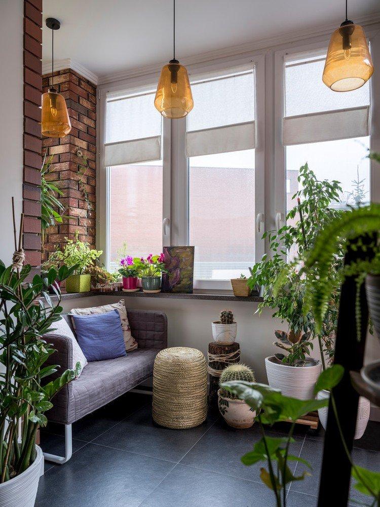 Римские шторы на балконе или лоджии - дизайн интерьера фото