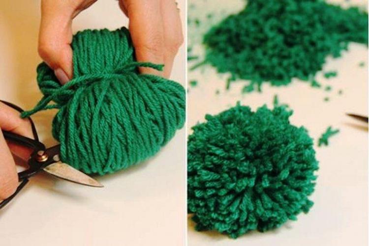 Ковер из помпонов - Рукоделие для дома