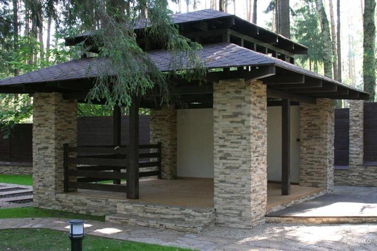 Каменные садовые беседки