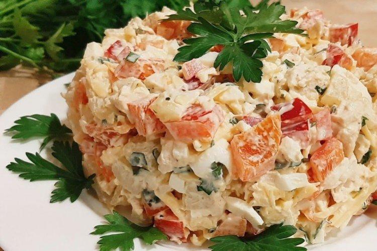 Салат с курицей и ананасом Осенний каприз - рецепты