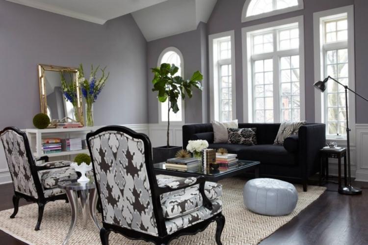 Серый цвет в интерьере гостиной