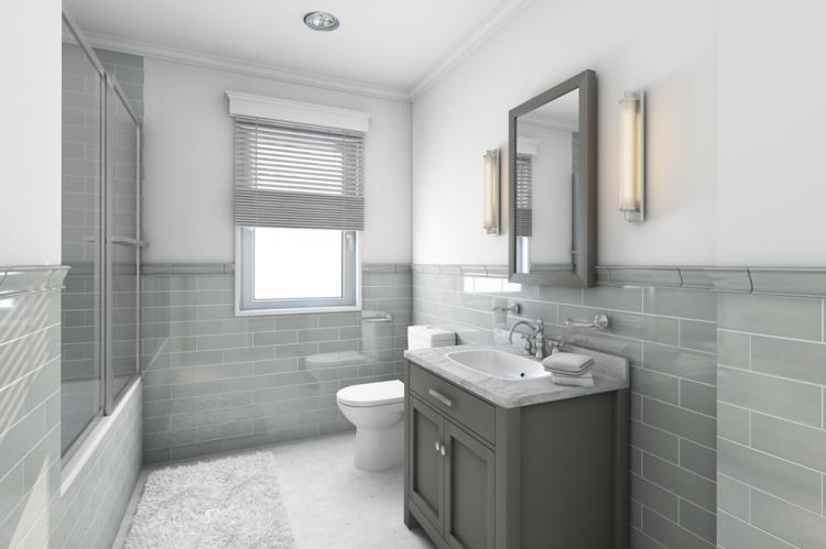 Серый цвет в интерьере ванной комнаты