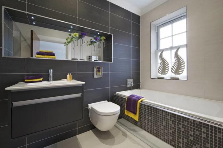 Серый цвет в интерьере ванной комнаты
