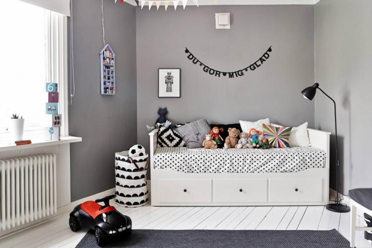 Серый цвет в интерьере детской комнаты
