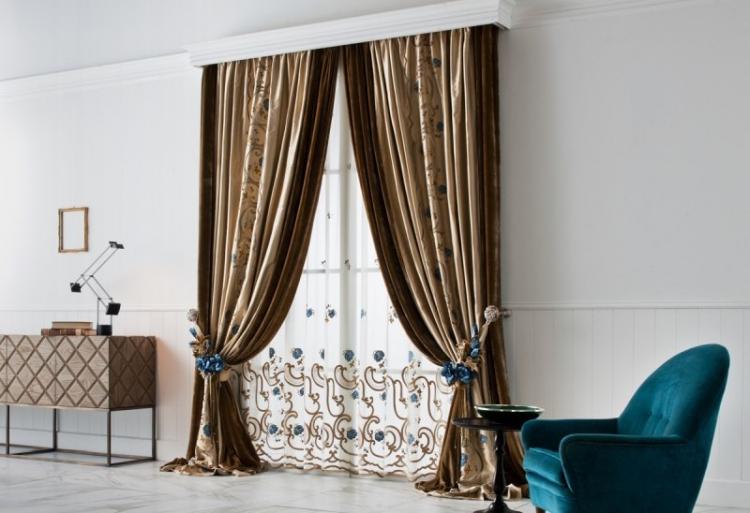 Итальянские шторы - Виды штор для гостиной