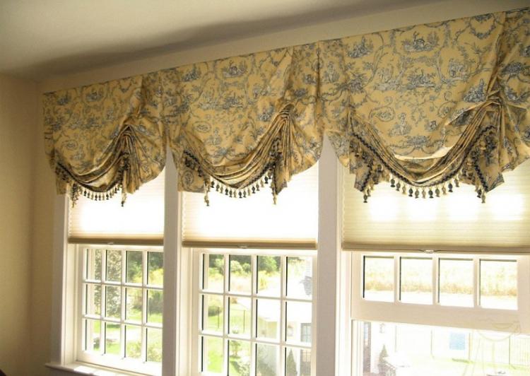 Английские шторы - Виды штор для гостиной