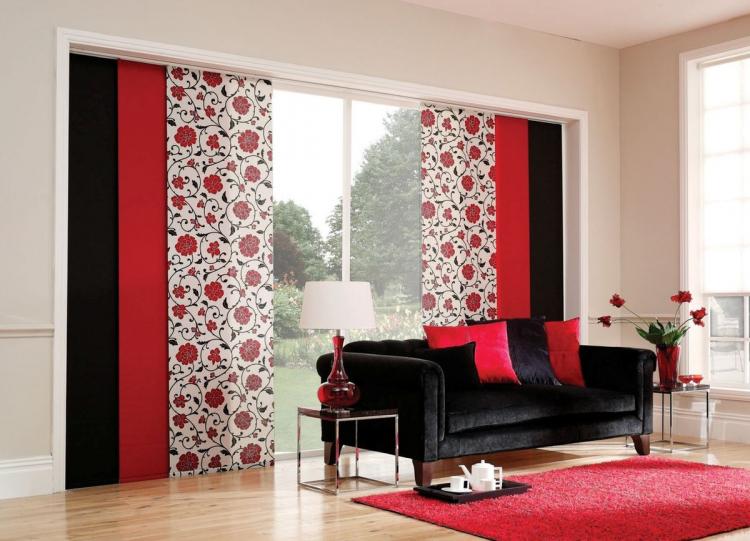 Японские шторы - Виды штор для гостиной