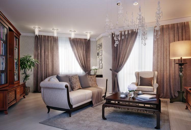 Шторы для гостиной - фото