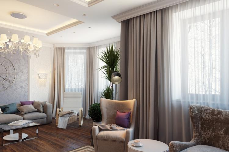 Шторы для гостиной - фото