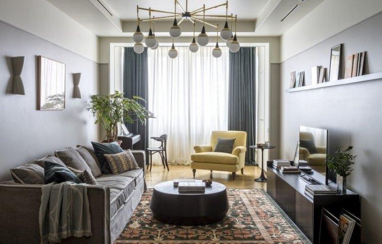 Шторы в гостиную в современном стиле - фото