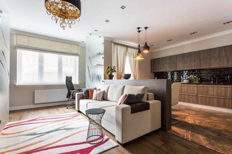 Шторы в гостиную в современном стиле - фото