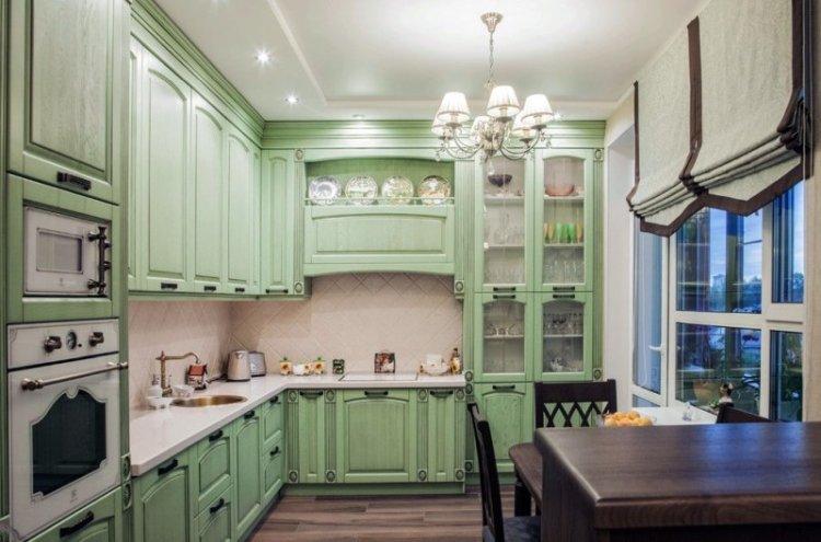 Шторы в стиле прованс на кухне - дизайн фото