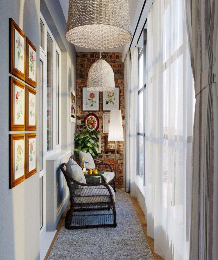 Шторы в стиле прованс на балконе или лоджии - дизайн фото