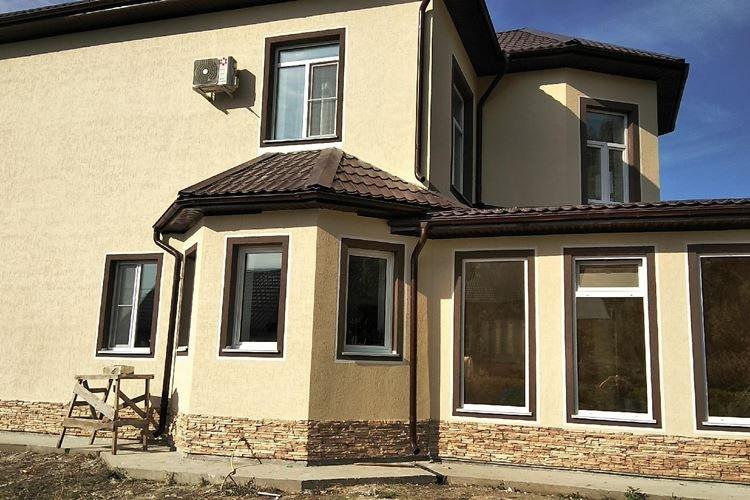 Штукатурка короед для фасадов - фото и идеи