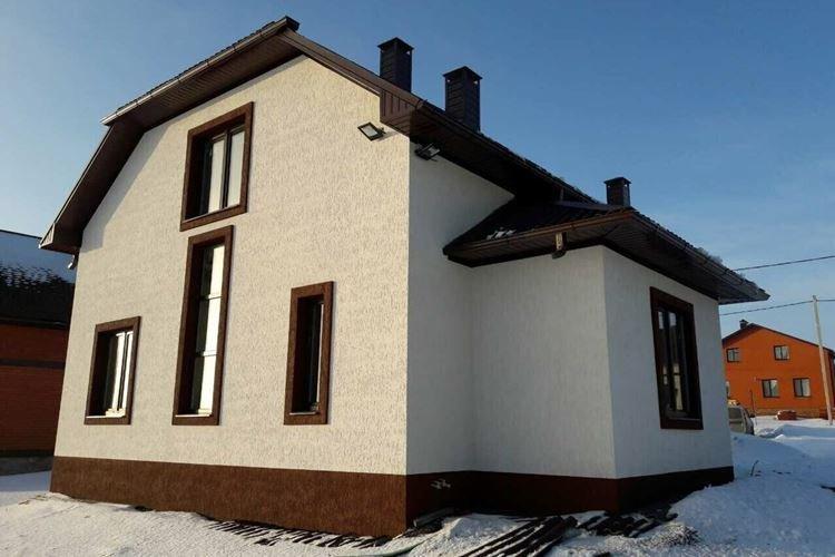 Штукатурка короед для фасадов - фото и идеи