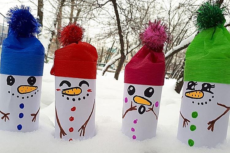 Снеговик из бумаги своими руками - фото и идеи