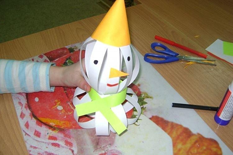 Снеговик из бумаги своими руками - фото и идеи