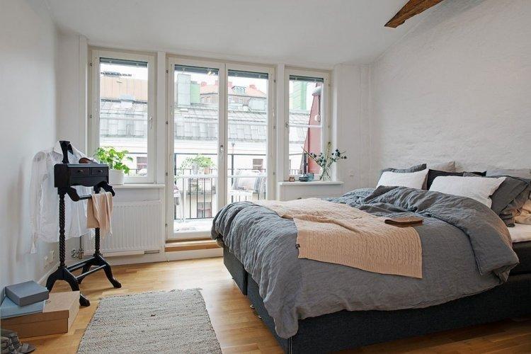 Дизайн потолка - Дизайн спальни в скандинавском стиле