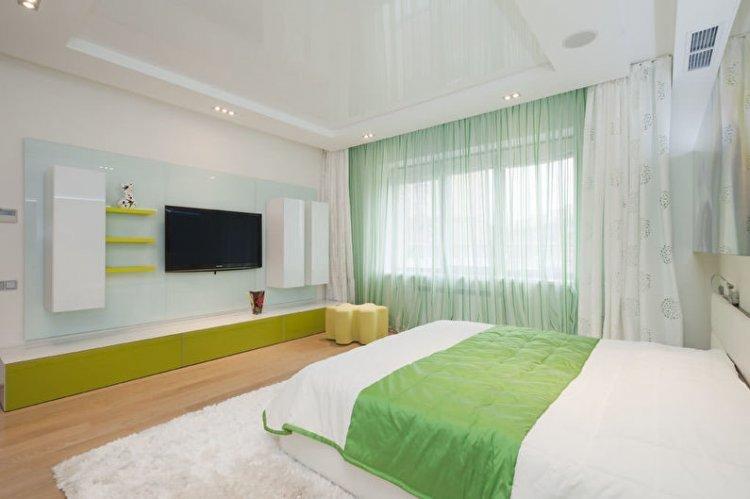 Светлая спальня в современном стиле - дизайн фото