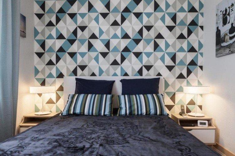 Обои для спальни в современном стиле - дизайн фото