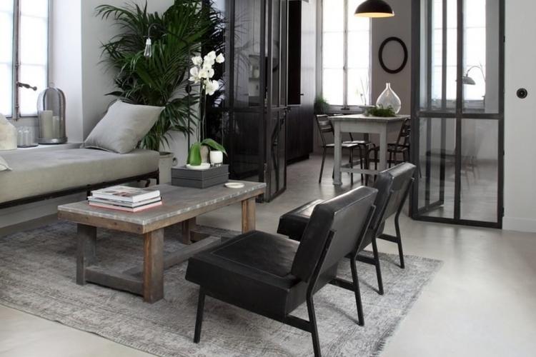 Стеклянные перегородки в гостиной - Дизайн интерьера