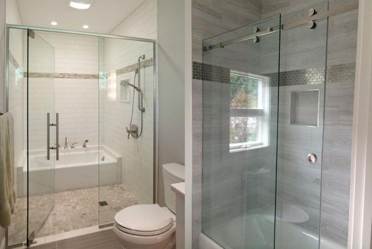 Стеклянные перегородки в ванной комнате - Дизайн интерьера