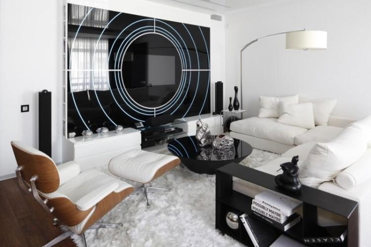 Гостиная в стиле хай-тек - Дизайн интерьера фото