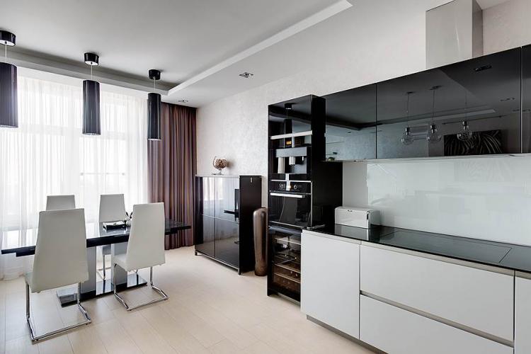 Кухня в стиле хай-тек - Дизайн интерьера фото