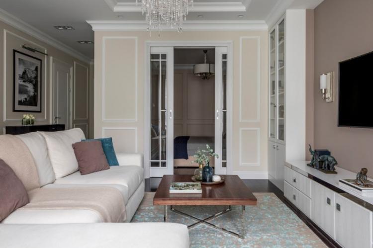 Гостиная в стиле неоклассика - дизайн интерьера фото