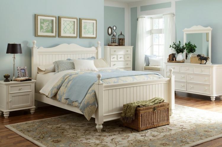 Прованс в интерьере спальни