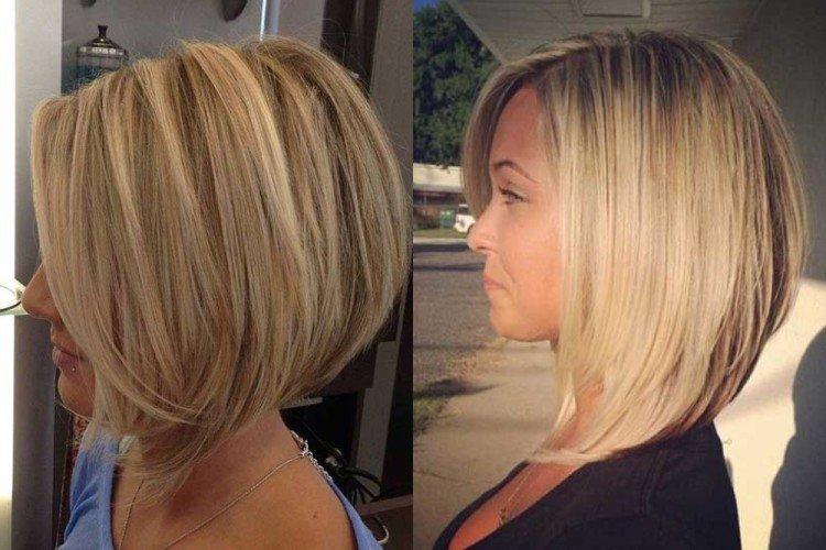 Удлиненное каре-каскад на средние волосы