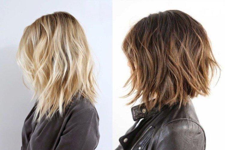 Рваное каре - Стрижки на средние волосы придающие объем