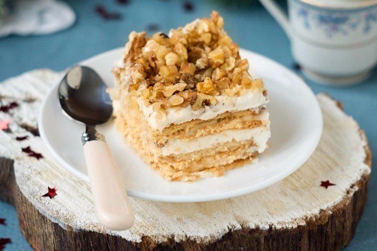 Мини-торт Сметанник без выпечки - рецепты