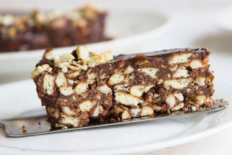 Торт из печенья с нутеллой без выпечки - рецепты