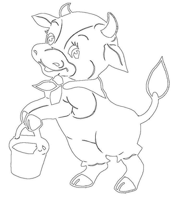 Трафареты Быка на окна к Новому году 2021 - фото