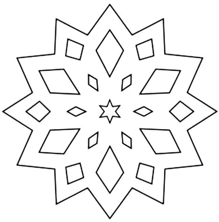 Трафареты снежинок на Новый год 2021 на окна