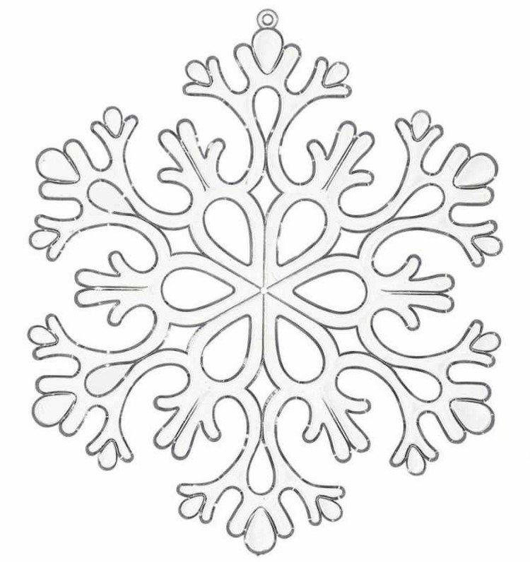Трафареты снежинок на Новый год 2021 на окна