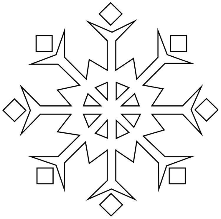 Трафареты снежинок на Новый год 2021 на стены