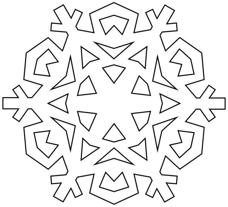 Трафареты снежинок на Новый год 2021 на стены