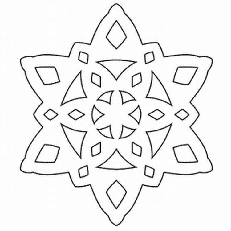 Трафареты снежинок на Новый год 2021 на стены